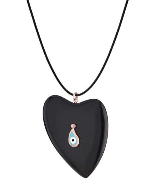 κρεμαστό καρδιά μαύρη με ματάκι very gavello