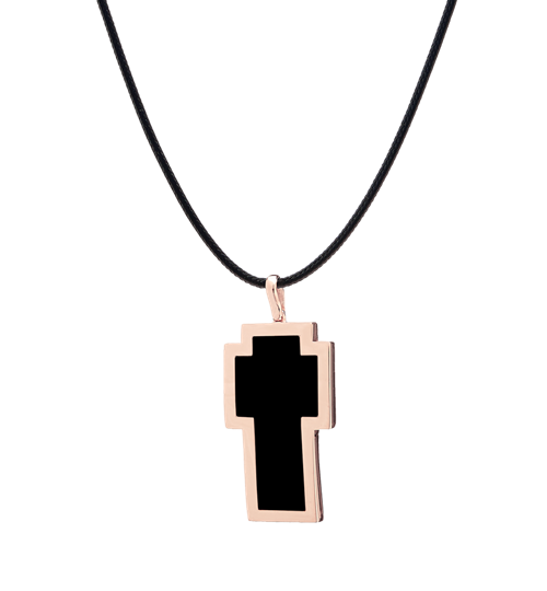 μεγάλος μαύρος χρυσός σταυρός very gavello